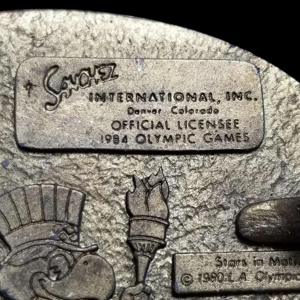 Vintage Belt Buckle Games Of The‎ XXIIIrd Olympiad Los Angeles 1984 By Sanchez